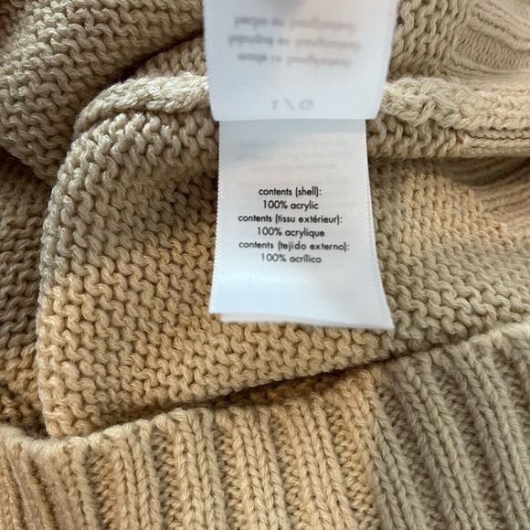 WeWoreWhat Creme Brulee Beige Off The Shoulder Knit Sweater Women's Size Large - Picture 6 of 6